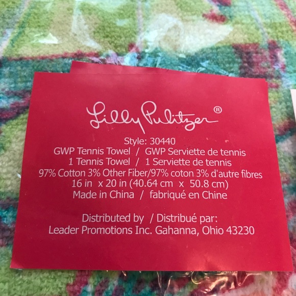 NWT Lilly Pulitzer Tennis Towel 🎾 - Picture 4 of 4
